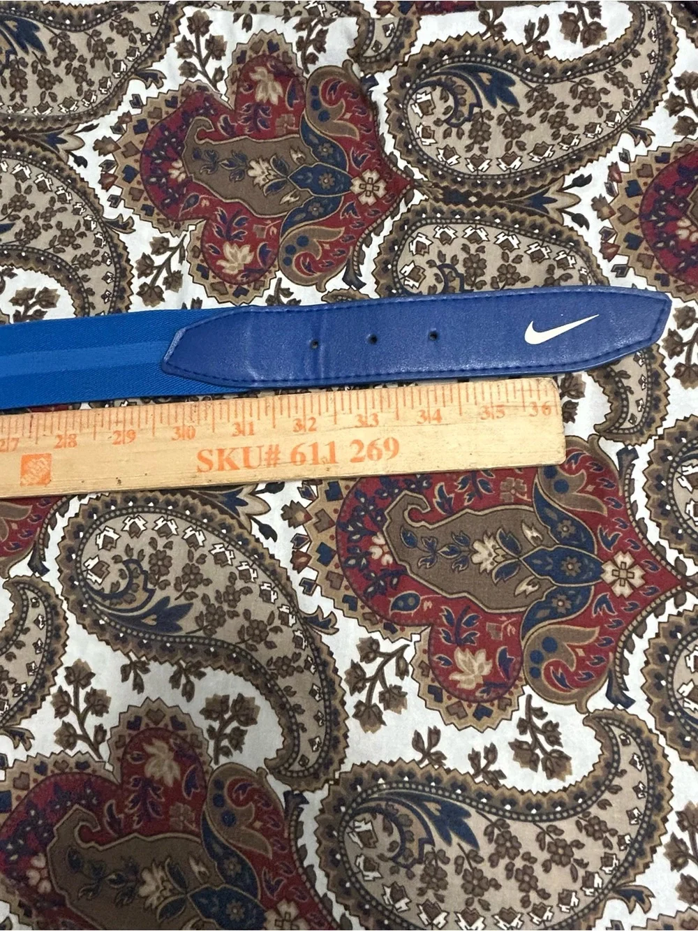 Nike adjustable belt blue elastic